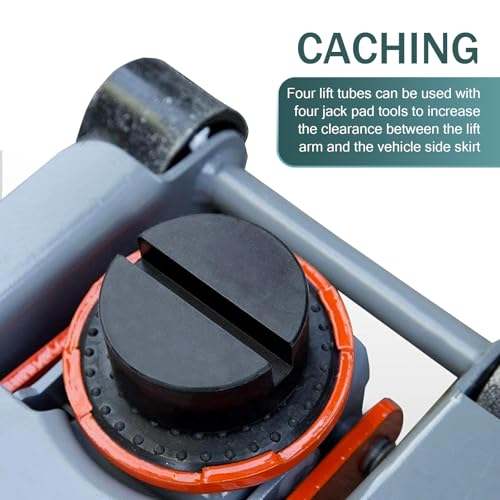 Image of 2 PCS Car Rubber Jack Pads, Car Floor Jack Stand Accessories, 2.91 inch x 1.34 inch x 0.35 inch Horizontal Jack Buffer Pads, Universal for Most Cars (Black)