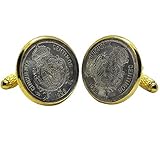  Gemelos para camisa: Genumis España - Moneda 50c peseta 1926 Plata España - Color Dorado - 18 mm