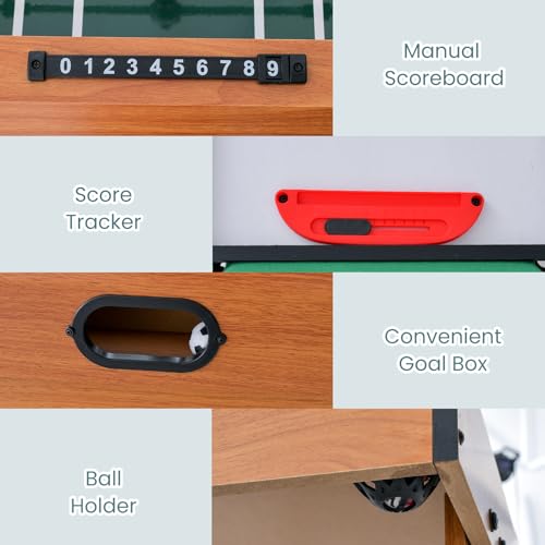 KOTEK 4-in-1 Game Table, 32\" Multi Game Table w/Pool Billiards, Hockey, Foosball and Table Tennis, Combo Game Tables for Home, Game Room, Play Room, Bar, Party, Arcade