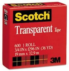 600 MultiTask Tape, 2.3 Mil, 3/4" x 36 yds., Transparent, 12/Case, 3M Stock# 7000001563