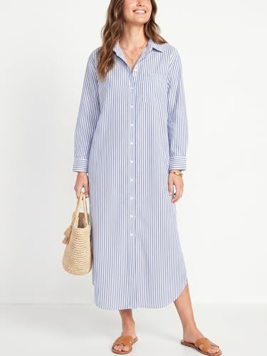 Image of Kuraki Women's Casual Print Button Front Maxi Shirt Dress