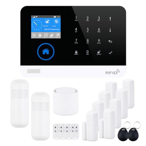 Pwishef P1 Burglar Alarm System For Home, Diy 4G Wifi Wireless Security Alarm Kit cover