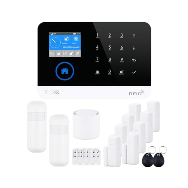 Burglar Alarm System for Home, DIY 4G WiFi Wireless Security Alarm Kit with GSM and Free APP