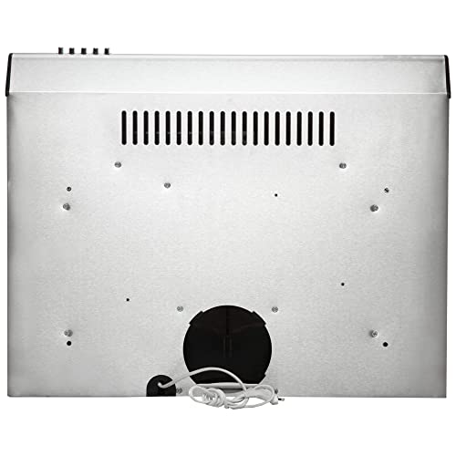 4big.fun CH591IS6 Dunstabzugshaube Abzugshaube Dunst Unterbauhaube - Abluft/Umluft - 60 cm breit - Farbe: Silber - Edelstahlgehäuse - LED-Beleuchtung [Energieklasse C]