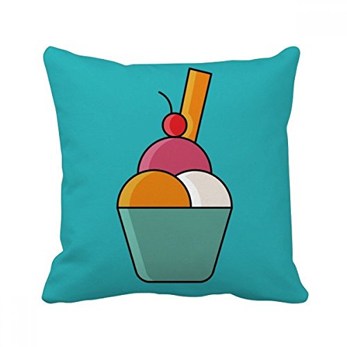 Cadeau déco original coussin imprimé chocolat et crème glacée - 2