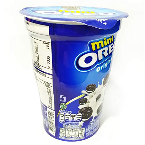 Image of Oreo Mini Cream Biscuit-Original Vanilla Flavor,61.3 Grams Cup (Pack Of 2)