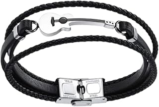 Vientiq Contemporary Casual Braided Leather Bracelet For Men/Boy's Price In India