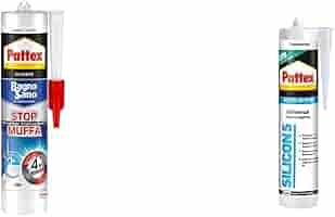 Sigillante Pattex Bagni&amp;Cucine Bianco - Antimuffa, Tripla Protezione, 300ml, Per Ambienti Umidi