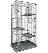 Amazon.co.jp: JPJieAnXin 猫ケージ キャットケージ 2段 スリム 大型猫