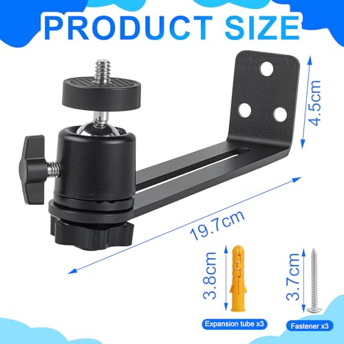xiruiubao Beamer Halterung Wand Beamer Wandhalterung 360° Drehbar Metall Projector Stand,1/4-Zoll-Schraubengröße Projektor Halterung für Heimkino Büro Wohnzimmer Schlafzimmer,Projector Stand Schwarz