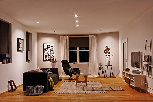 Paulmann 93641 Nova Recessed Spotlight Round Iron Without Bulb Max. 35 W GU10 Recessed Ceiling Light Brushed Aluminium