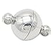 REVEW 20 Packs Round Brass Magnetic Jewelry Clasps for Bracelet Necklace Making Magnet Converter (White K 6)