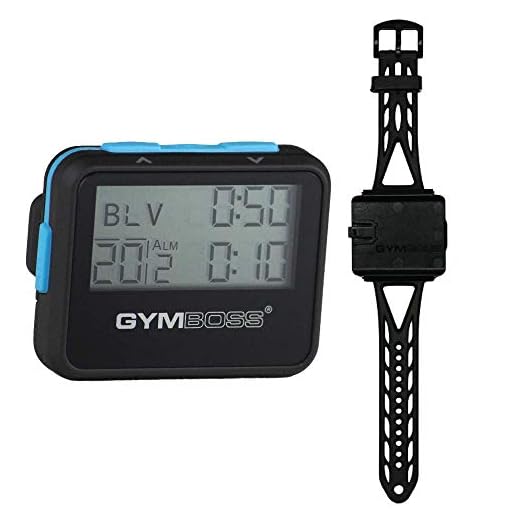 Gymboss Interval Timer and Stopwatch and Watchstrap - Bundle (Black w/Blue Buttons, One Size Fits All)