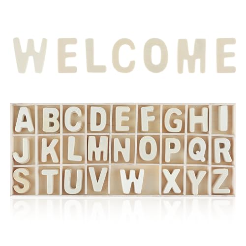 LIQWEI 130Pcs Wooden Letters Wooden Letters for Craft Letter for Wall Decor Cardboard Letter Crafting Unfinished Woodens Alphabet Spelling Educational Kits for Arts DIY Craft Home Decor