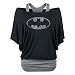 ClothingLoves Women's Top Batwing Short Sleeve T Shirt Vest Dolma Batman Blouse