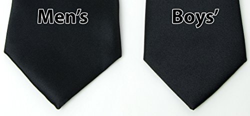 Spring Notion Boys' Satin Zipper Necktie Black Medium4