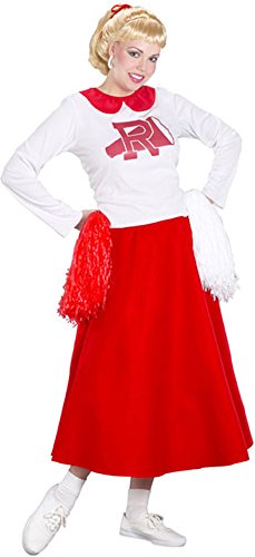 Grease Rydell High Cheerleader Costume, Size Small Teen White/Red