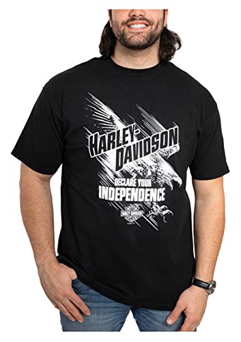Harley-Davidson Men's Free Flyer Crew-Neck Short Sleeve Cotton T-Shirt - Black