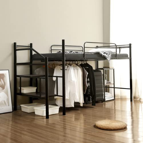 ロフトベッドパイプベッドシングル宮ロフト北欧風スチール耐震ベッド2色オプション 81mN2Z4GR9L._AC_UF350,