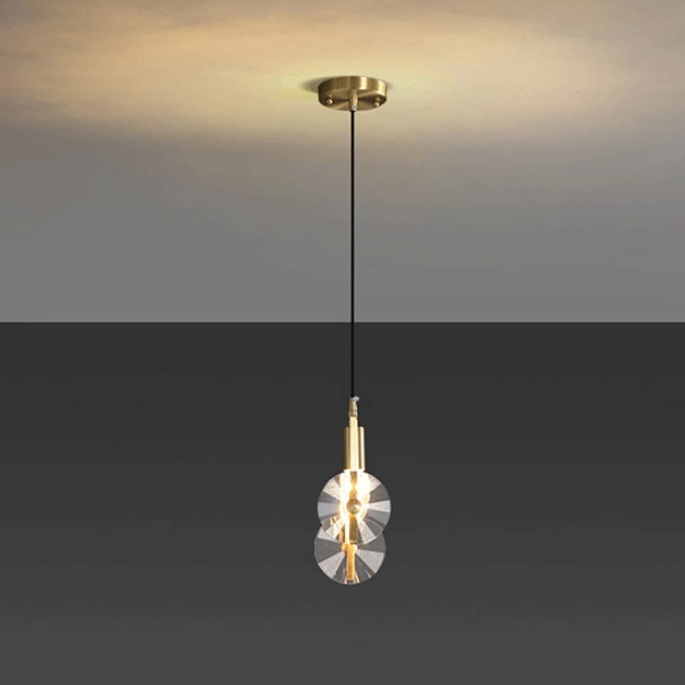 Lampe de chevet suspendue en cristal pour éliminer l'encombrement des tables