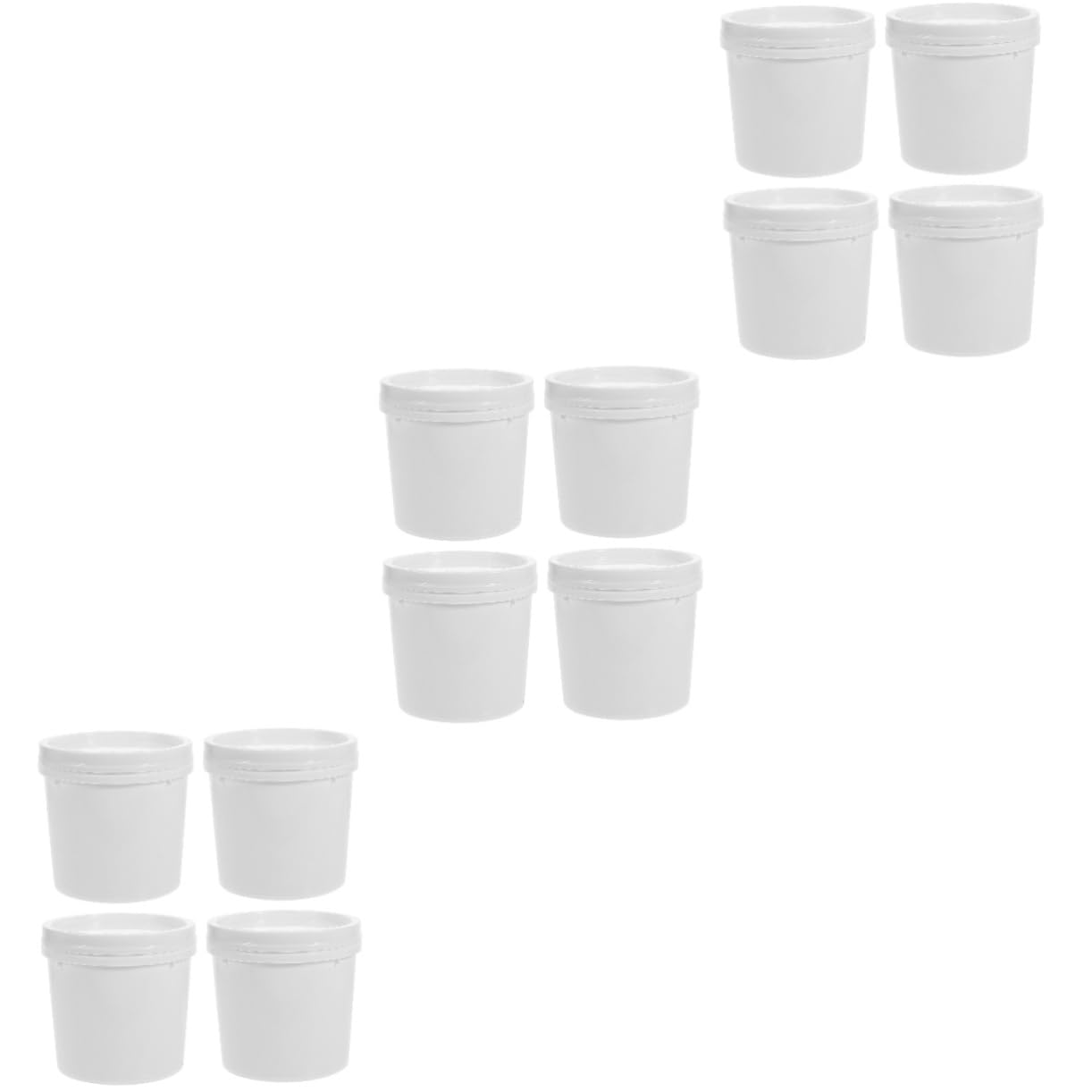 PRETYZOOM 12pcs Sealing Lid for Paint Bucket Food Grade Plastic Square Water Bucket Handles Portable Storage Container