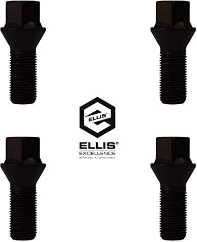 ELLIS B175B M14 x 1.25, 28mm Thread, Tapered Wheel Bolts Compatible With Mini, BMW & More (4)