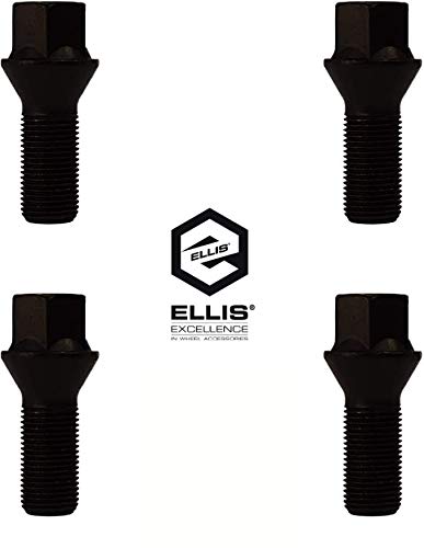 ELLIS B175B M14 x 1.25, 28mm Thread, Tapered Wheel Bolts Compatible With Mini, BMW & More (4)