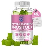 Inositol Gummies PCOS with Folate & Vitamin D - Myo & D-Chiro Inositol Blend, 40:1 Ratio, 60 Apple Flavor Gummies