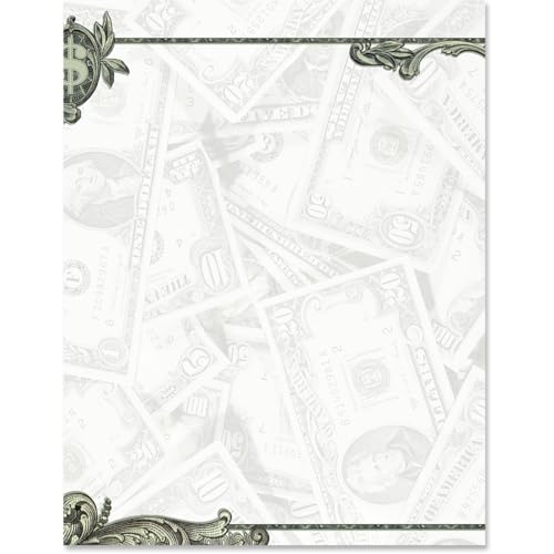 PaperDirect Mixed Legal Tender Letter Paper, Full-Color Money-Themed Design, 8.5 x 11, Acid-Free,...