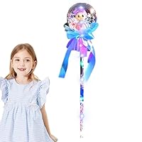 Led Light Up Queen Wand Crianças Piscando Musical Spinning Wand Presente De Aniv