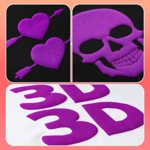 Image of VinylRus Puff HTV Heat Transfer Vinyl Roll, Purple, 12 inch x 6FT