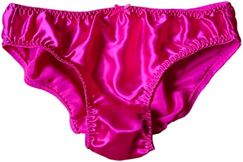 Women's 100% Mulberry Silk Cute Stretchy Lingerie Soft Cozy Bikini Mid Waist Underwear Panties Briefs Plus Size Shorts (as1, alpha, xx_l, regular, regular, Rose Red)