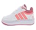 adidas Hoops 3.0 Cf Infant/Toddler Shoes Size 5, Color: Light Plain White/Pink-White