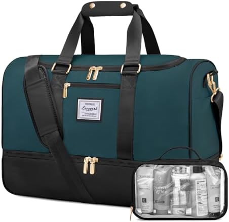 LOVEVOOK Sporttasche Reisetasche Damen, 37L Weekender mit Kulturtasche, Schuhfach & Nassfach, Sport Travel Bag Weekender Damen für Reisen Gym Yoga, Handgepäck Tasche für Flugzeug F