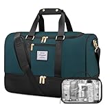 LOVEVOOK Travel Bags for Women, Weekend Overnight Hospital Holdall with Toiletry Bag, Waterproof Gym Yoga Bags with Shoe Compartment & Wet Pocket, Hand Luggage Womens Flight Bag for Travel Sports