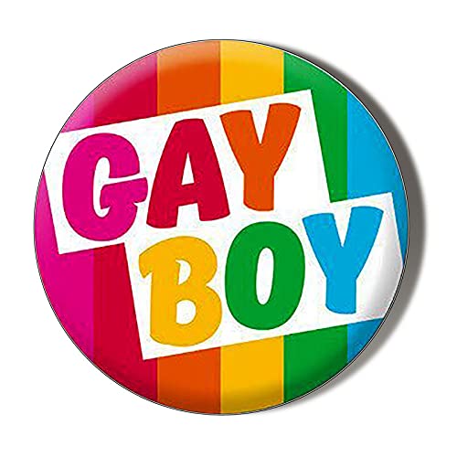 Gift Insanity Boys White Gay Rainbow 45Mm Fridge Magnet