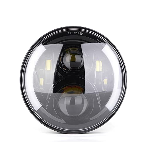Phare H4 Moto Rond LED 7 Pouces pour Remplacer l'Éclairage Faible de CB1300
