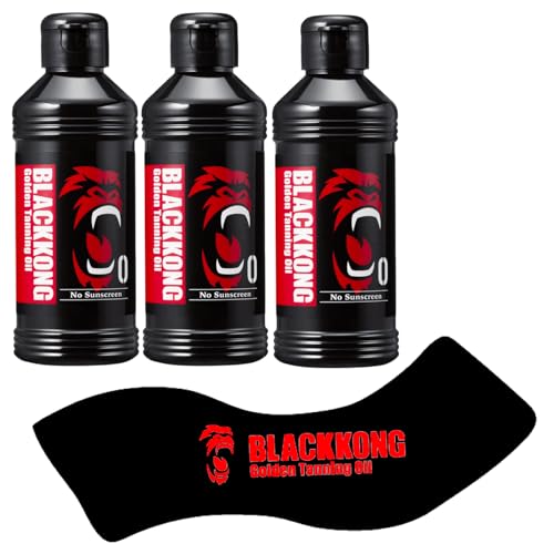 ブラックコング ゴールデンタンニングオイル (BKG3本+冷感タオル)（Amazon）