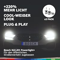 Bosch H4-Powerlight+ - Nachrüst-LED-Lampen - 12 V 19 W, 5800 K, cool-weißes Licht, Plug-and-Play-Upgrade, bis zu 2000 Std. Lebensdauer, 2 Stück – Ansicht 4