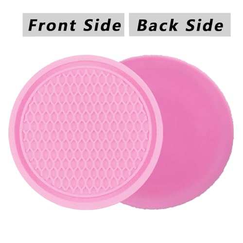 ZSDY Car Cup Coaster, 4PCS Universal Auto Non-Slip Cup Holder Embedded in Ornaments Coaster, Car Interior Accessories Sets, Pink - Image 5