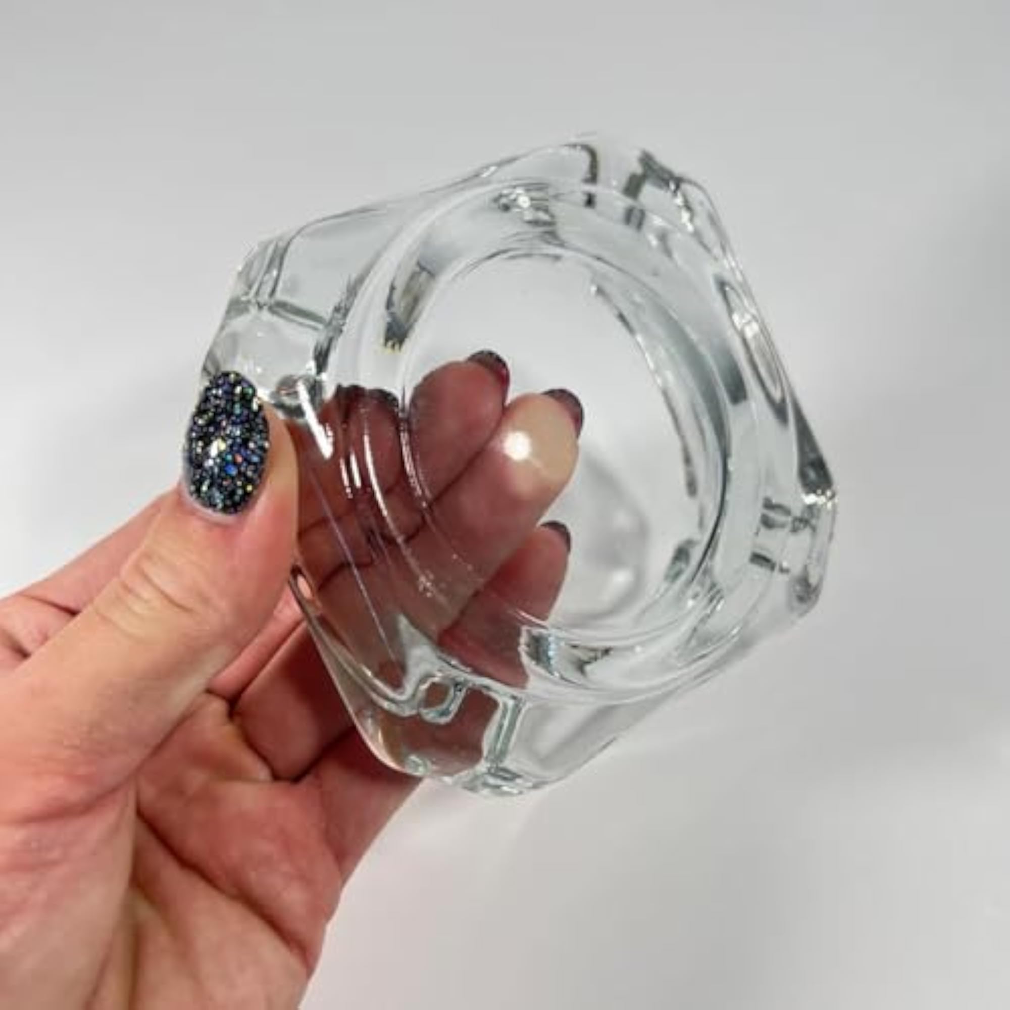 Glass Brunswick Cigar & Cigarette Ashtray, Round Design