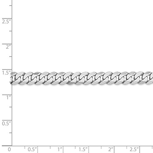 Sonia Jewels 14k White Gold Beveled Curb Cuban Bracelet #TOP25