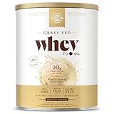 Solgar Whey to Go Protein Powder, Vanilla, 33 oz - Isolate and Concentrate - Mixes Easily for Smooth Taste - Gluten-Free - 20g Protein per Serving