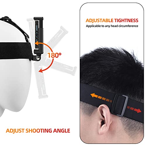 Vnopro Pov/Vlog Smartphone Head Strap Mount Selfie Neck Holder Mount Kit,Compatible With Iphone Samsung Smartphones,Hero10, 9, 8, 7, 6, 5, 4, 3, 2, 1, Dji Osmo Action #TOP4