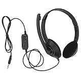 Auriculares para Juegos con Cable, Auriculares Estéreo Envolventes sobre la Oreja para Juegos con Micrófono de Reducción de Ruido para Teléfono Celular Xbox One PC, Conector de 3,5 Mm, Plug and Play