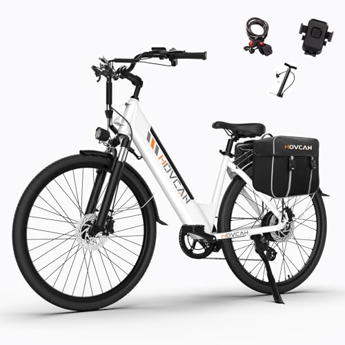 Movcan V80 Electric Bike, 1000W Motor 28MPH Ebike, 48V 13Ah
