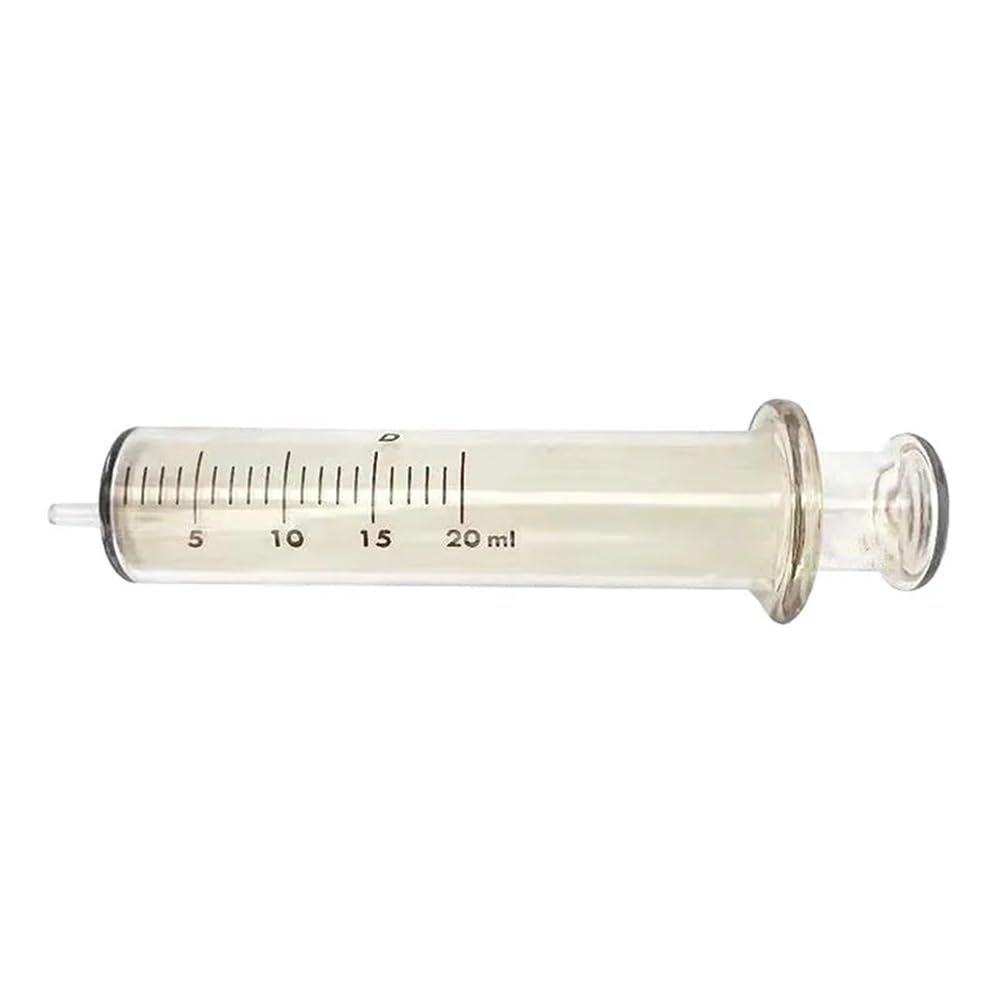 Cristalería de Laboratorio Jeringa dispensadora de vidrio reutilizable de 20 ml, 10 unidades, cristalería de laboratorio, 20 cc