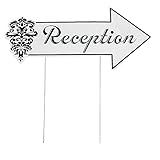 Reception Arrow Directional Yard Sign (20.5-Inch by 9.5-Inch) Plastic.