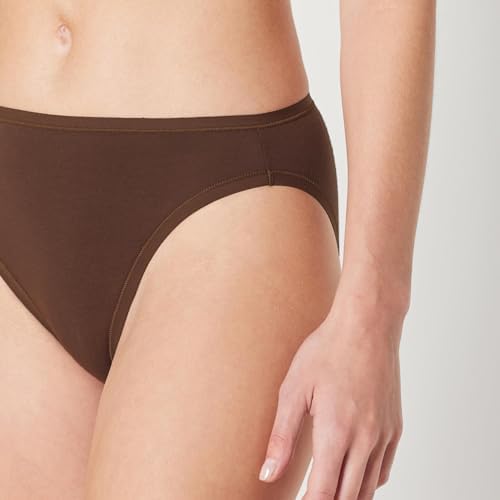 Amazon Essentials Women's Cotton Spandex Bikini Brief Underwear (Available in Plus Size), Pack of 6, Rich Hazel, X-Large - 3