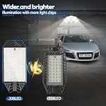 Lumières de garage, 6 pièces 200W 20000LM Lumière LED de garage 6500K lumière du jour, Lumières de magasin avec 6+1 panneaux déformables adaptés pour douille E26/E27, Éclairage de plafond pour atelier entrepôt grange sous-sol